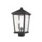 Z-Lite Beacon 2 Light Outdoor Post Mount Fixture, Black & Clear Beveled 568PHBS-BK - alternate 4